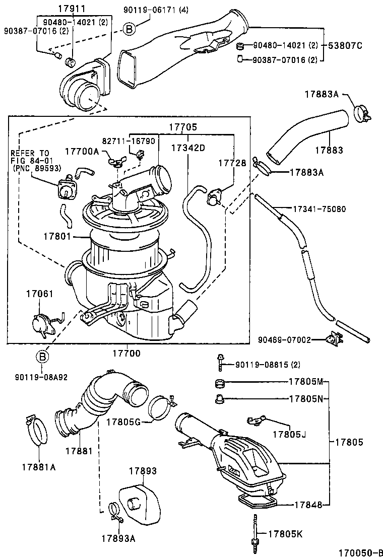 17705-67160 CAP SUB-ASSY, AIR CLEANER product image