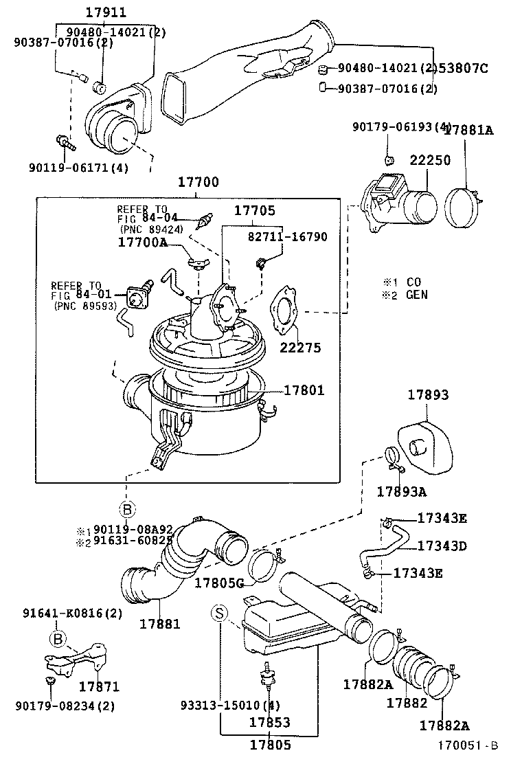 17705-67160 CAP SUB-ASSY, AIR CLEANER product image