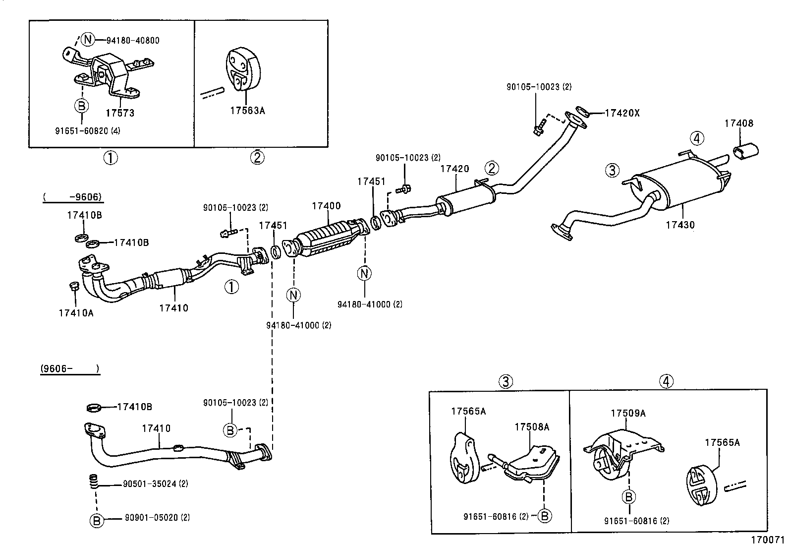 17420-16620 PIPE ASSY, EXHAUST, CENTER product image