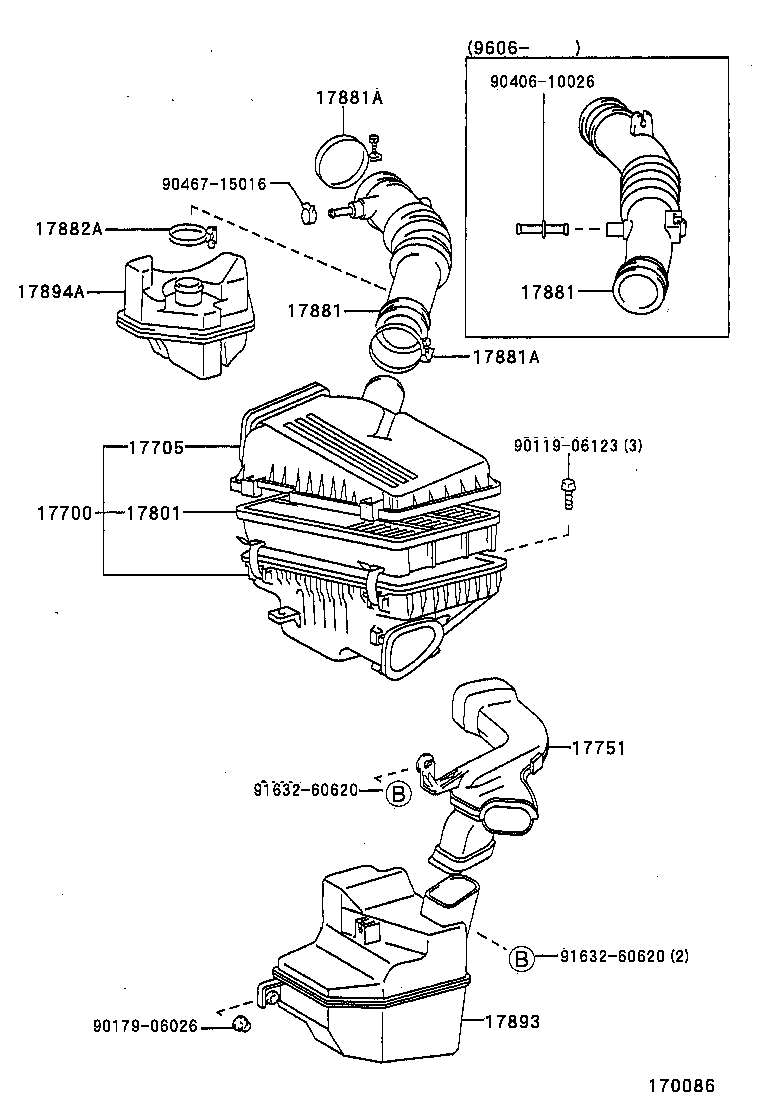17705-74490 CAP SUB-ASSY, AIR CLEANER product image