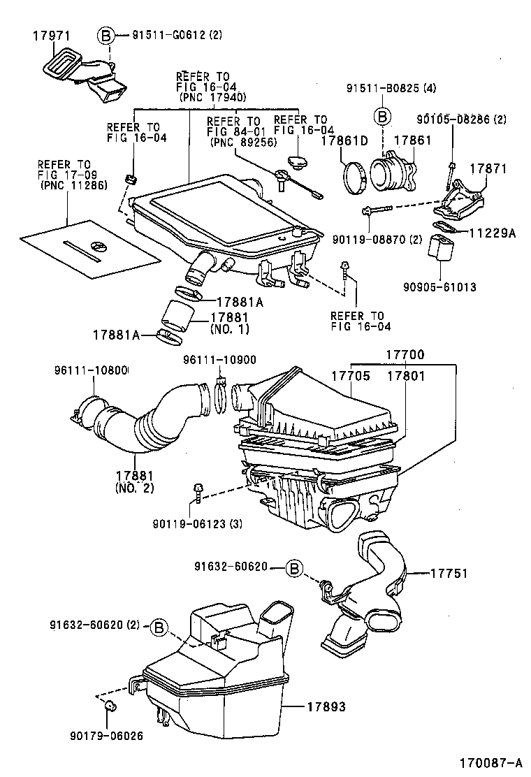17705-74490 CAP SUB-ASSY, AIR CLEANER product image