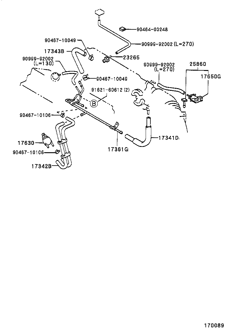 17341-88460 HOSE, AIR product image