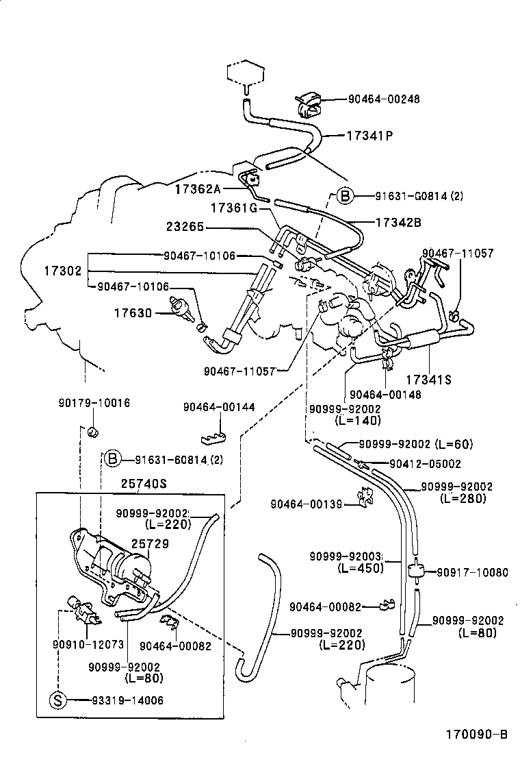 17341-88460 HOSE, AIR product image