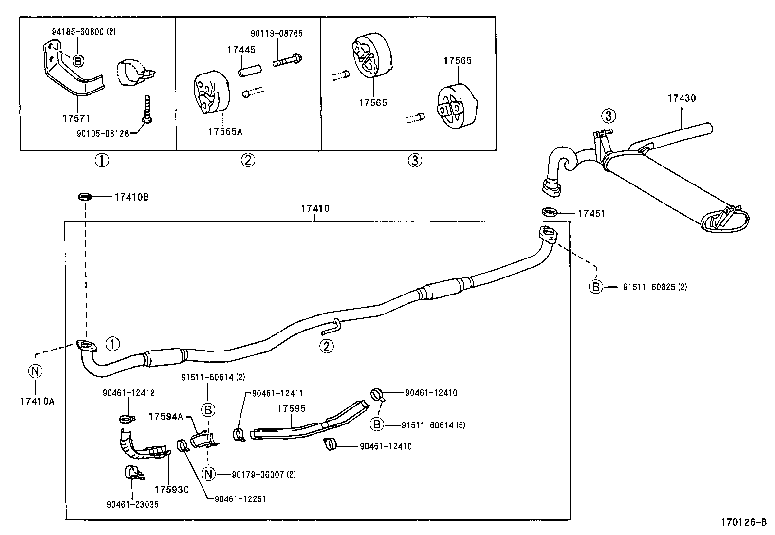 17430-55060 PIPE ASSY, EXHAUST, TAIL product image