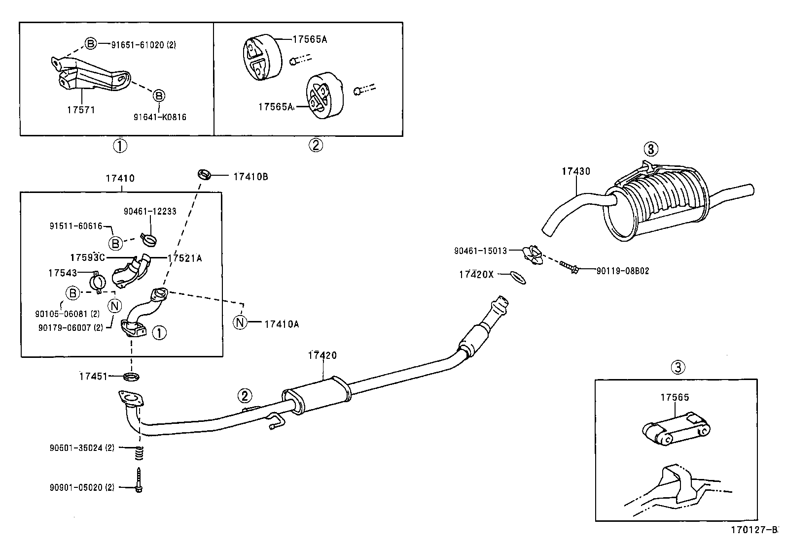 17430-55060 PIPE ASSY, EXHAUST, TAIL product image