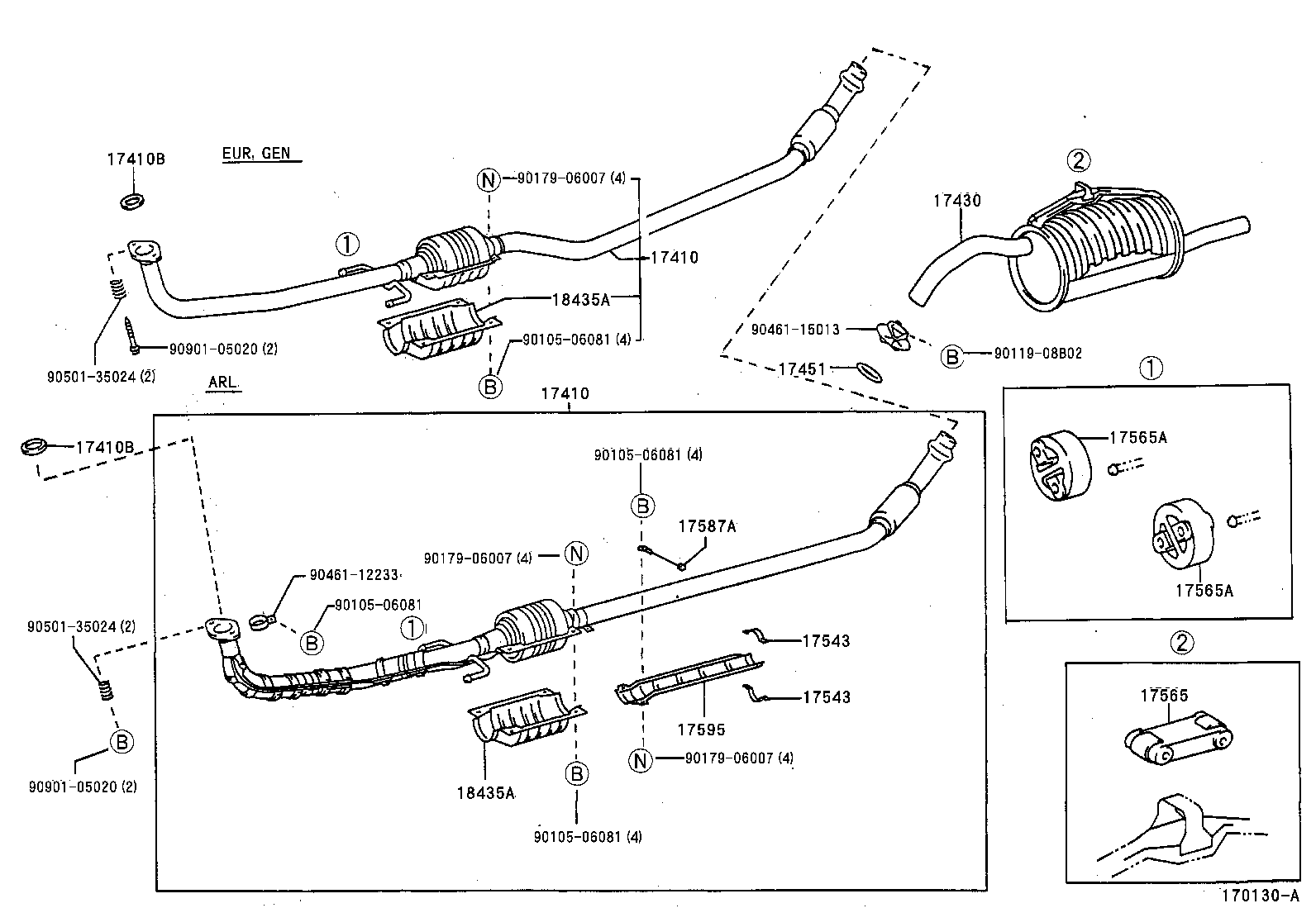 17430-11860 PIPE ASSY, EXHAUST, TAIL product image