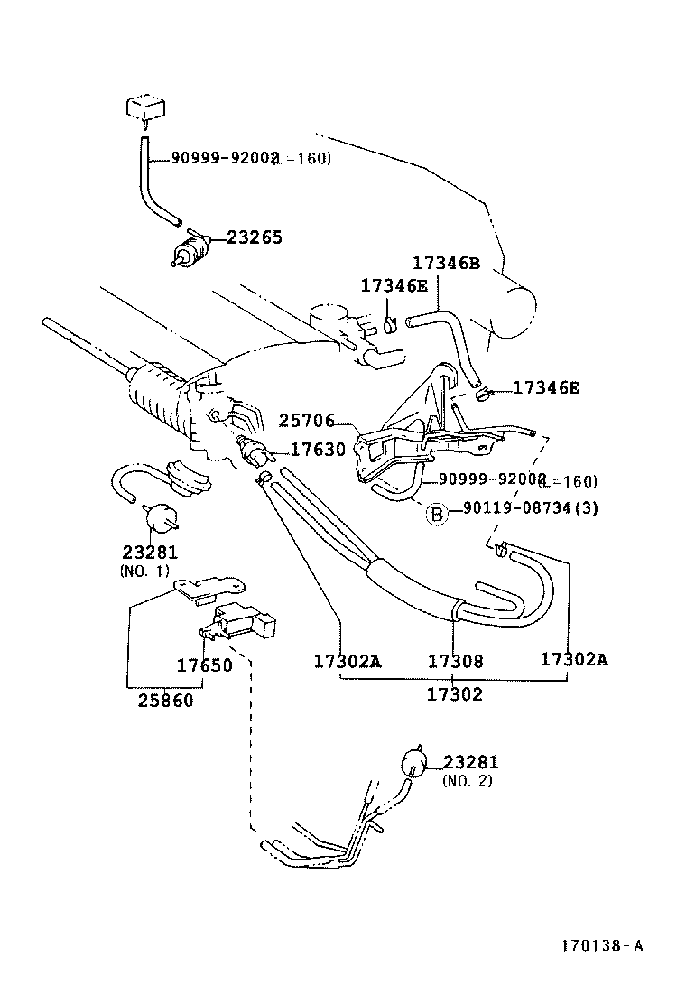 17303-15100 PIPE SUB-ASSY, AIR, NO.1 product image