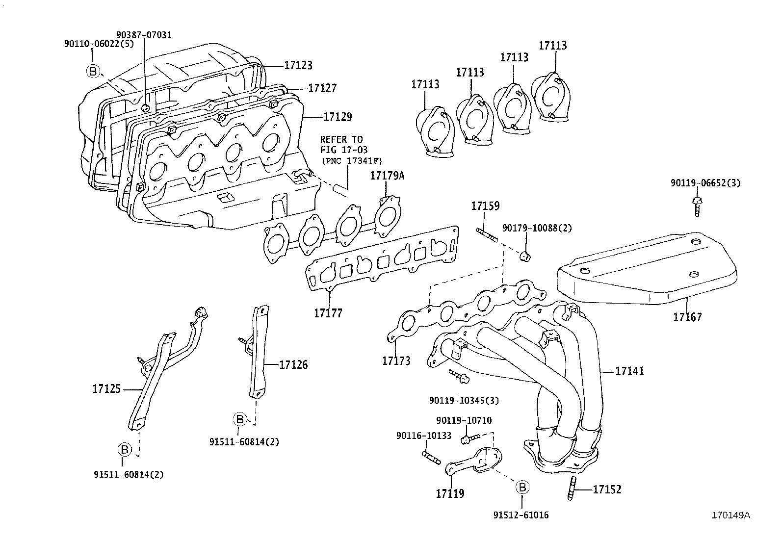 17118-16180 STAY, MANIFOLD product image