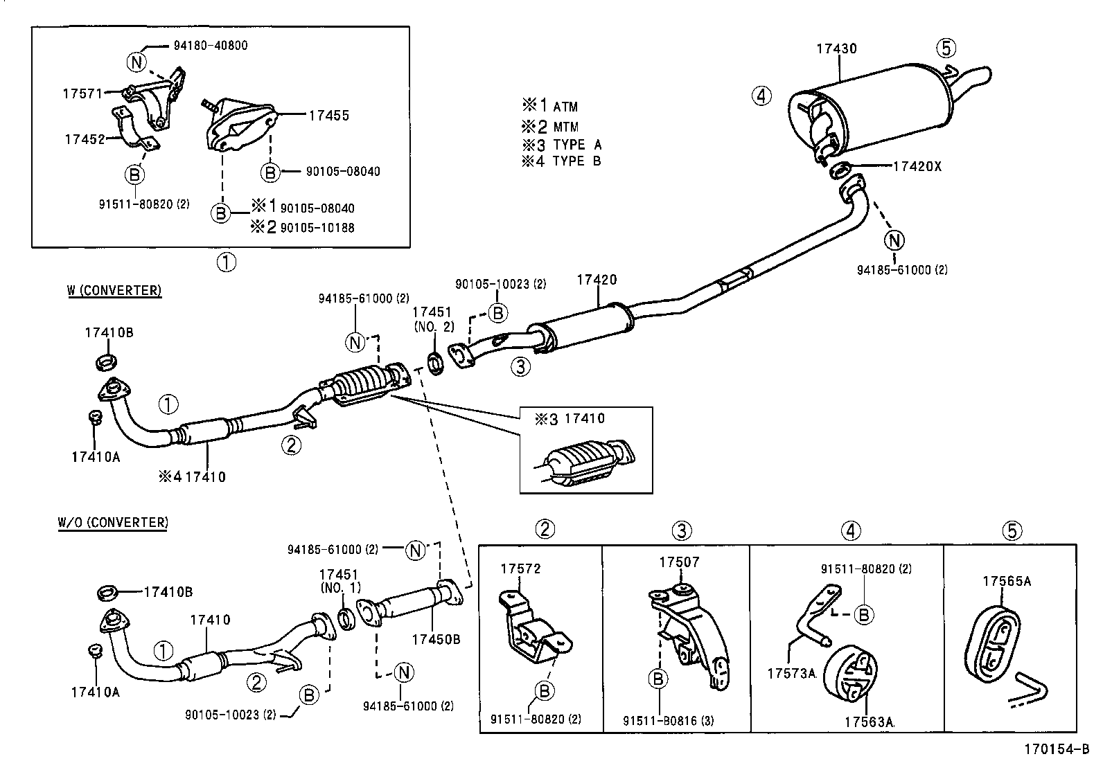17410-7B040 PIPE ASSY, EXHAUST, FRONT product image