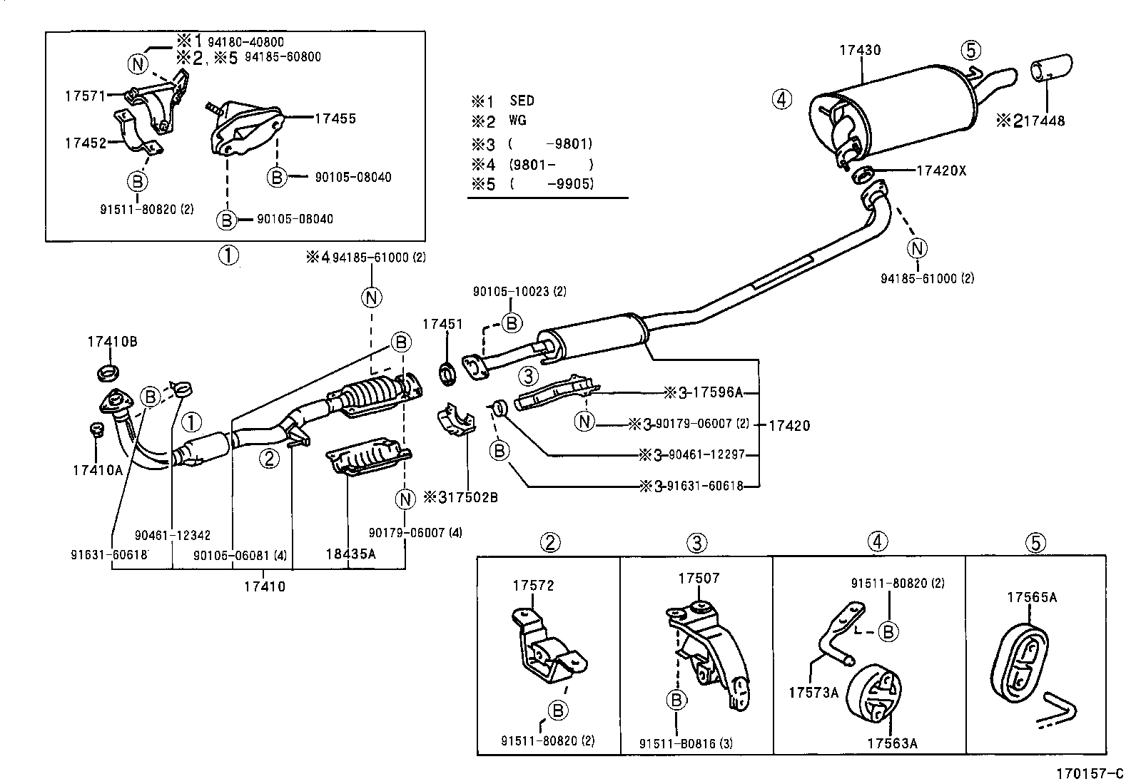 17410-20140 PIPE ASSY, EXHAUST, FRONT product image