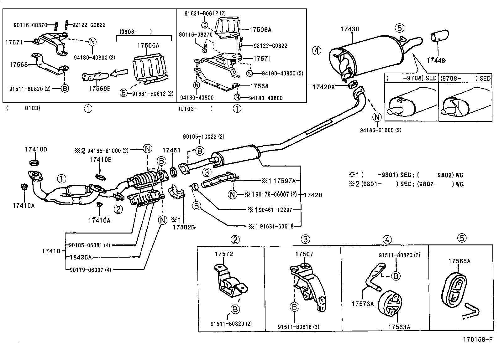 17410-20140 PIPE ASSY, EXHAUST, FRONT product image