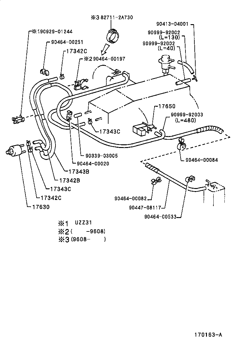 17342-50040 HOSE, NO.2(FOR IDLE-UP) product image