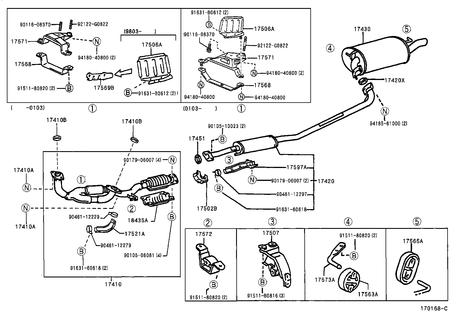 17440-20040 PIPE ASSY, EXHAUST, TAIL product image