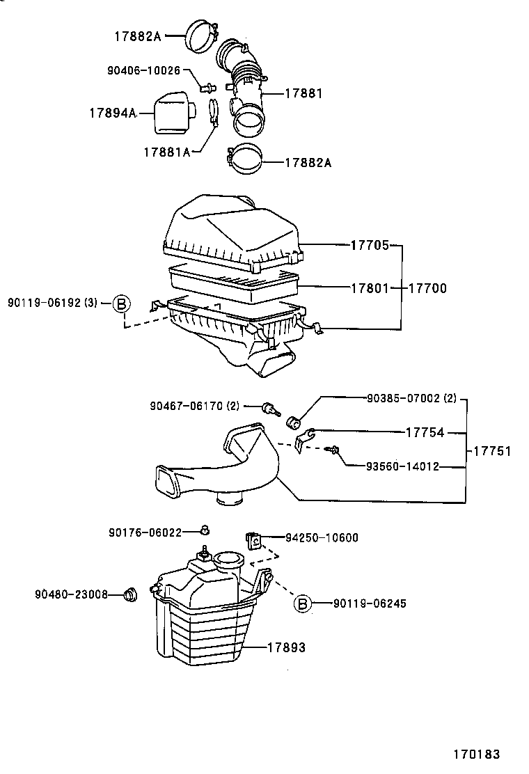 17700-64350 CLEANER ASSY, AIR product image