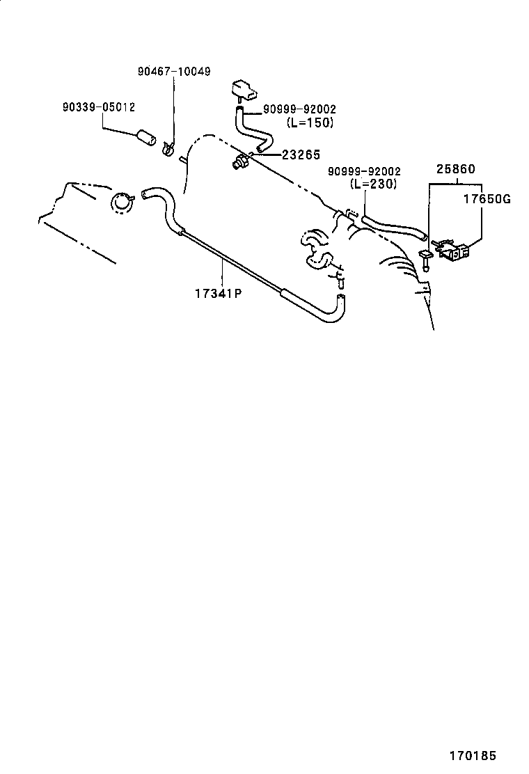 17303-15100 PIPE SUB-ASSY, AIR, NO.1 product image