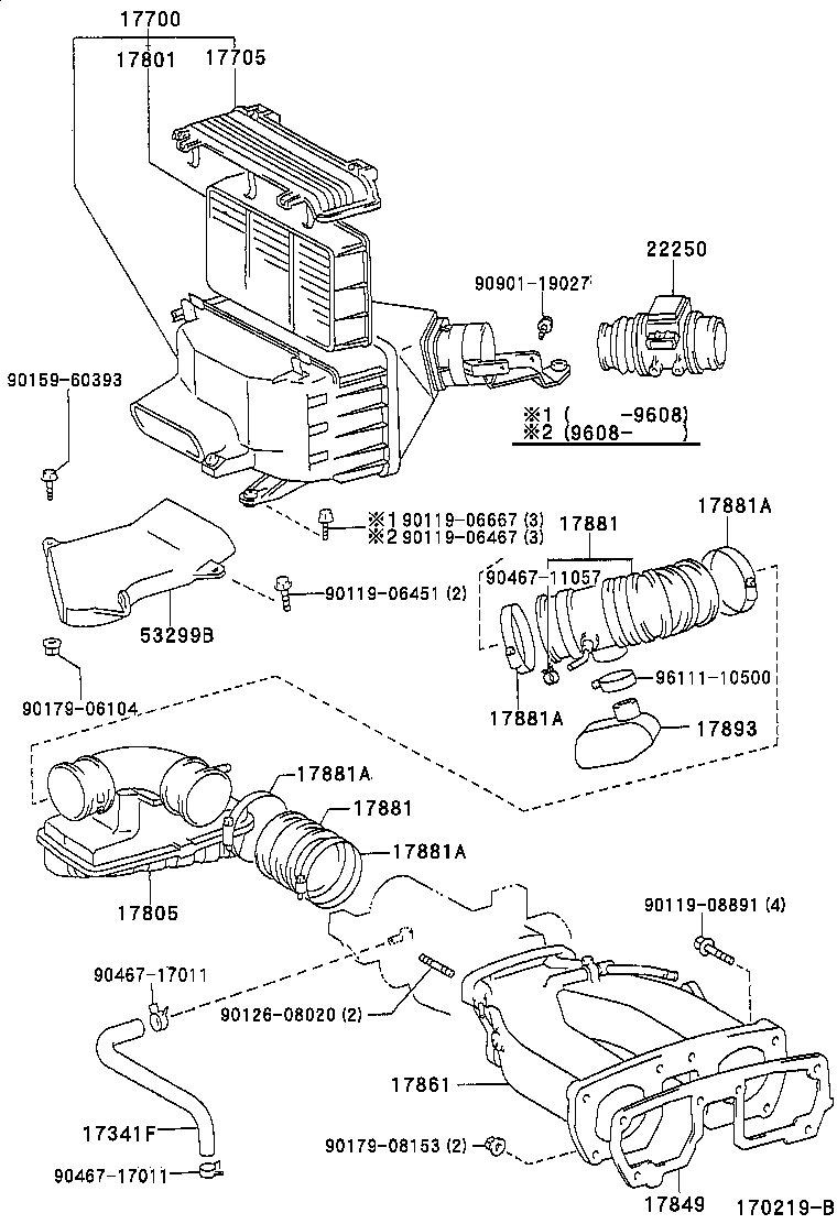 Toyota 17700-50210 CLEANER ASSY, AIR