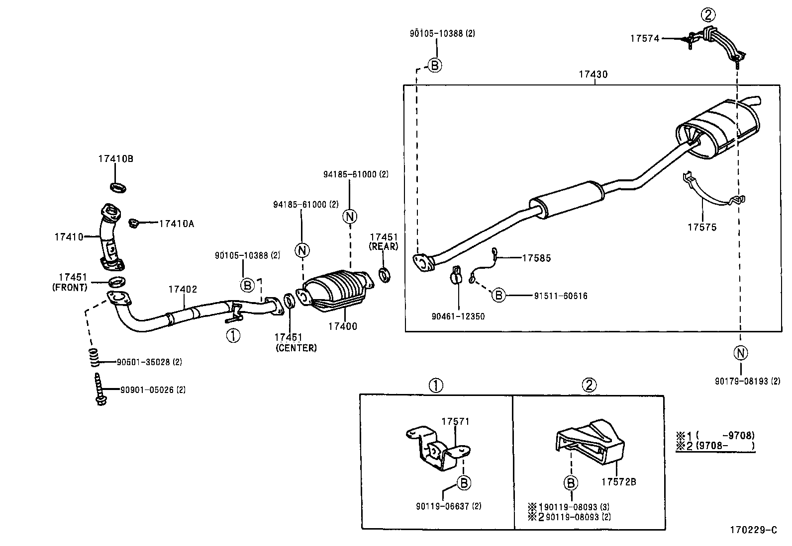 17410-64800 PIPE ASSY, EXHAUST, FRONT product image