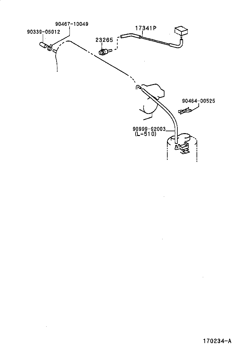 17341-74890 HOSE, AIR product image