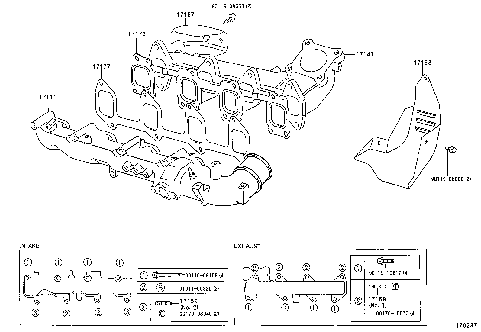 17101-74361 MANIFOLD, INTAKE product image