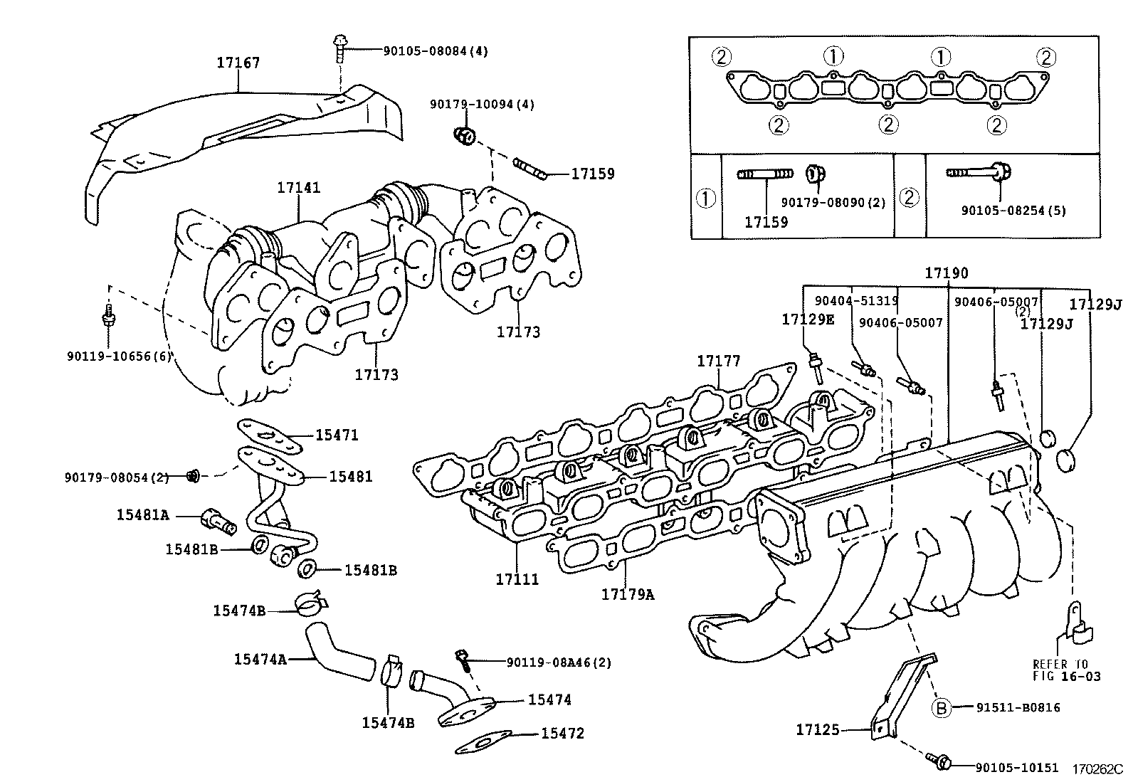 17167-50040 INSULATOR, EXHAUST MANIFOLD HEAT, NO.1 product image
