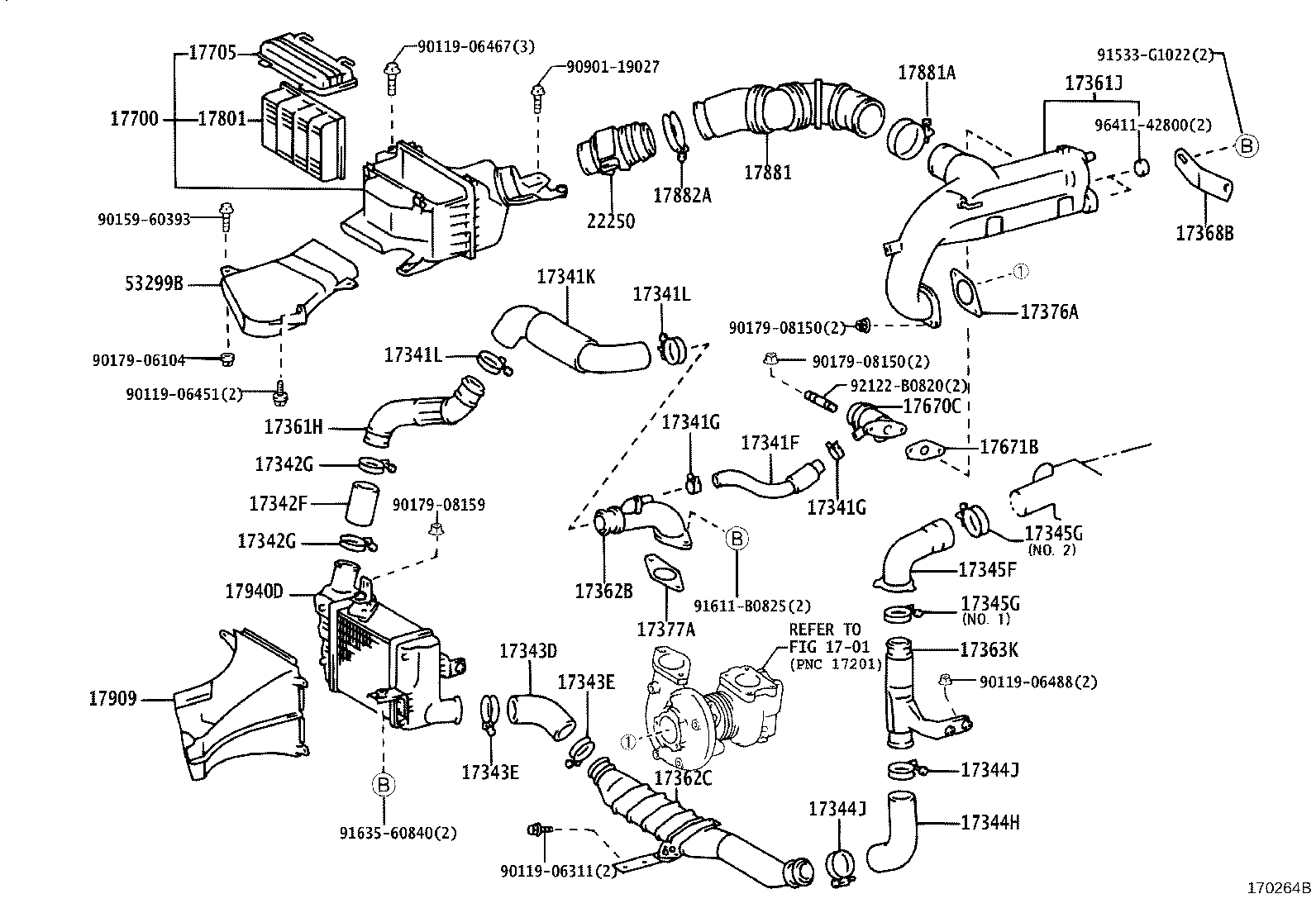 17345-46060 HOSE, AIR, NO.5 product image