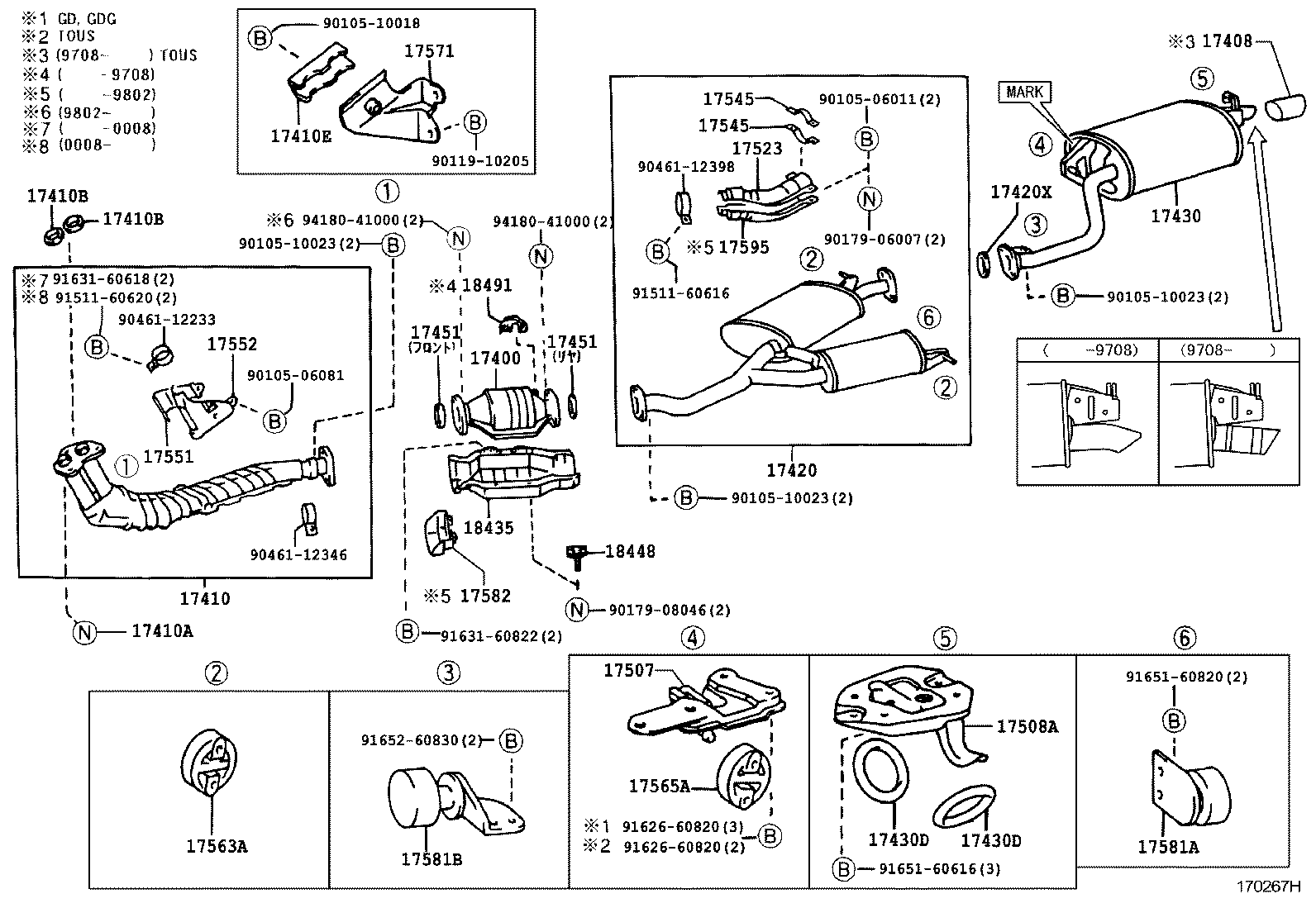 17430-46320 PIPE ASSY, EXHAUST, TAIL product image