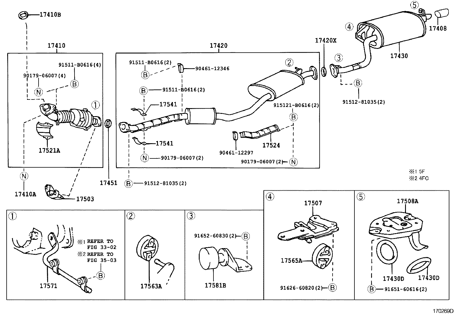 17430-46320 PIPE ASSY, EXHAUST, TAIL product image