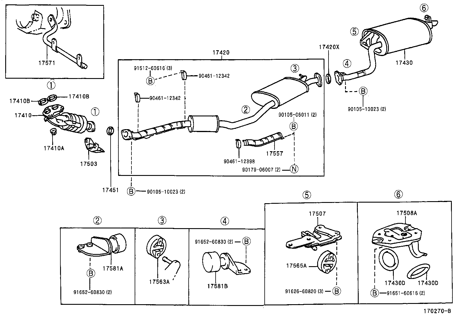 17430-46320 PIPE ASSY, EXHAUST, TAIL product image