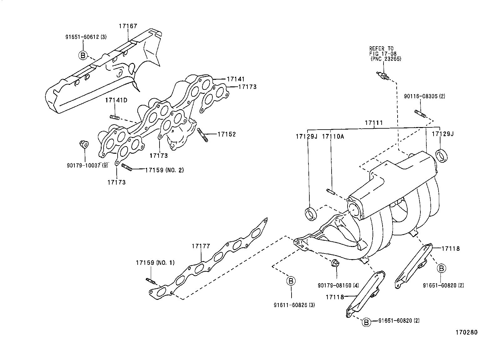 17118-70110 STAY, MANIFOLD product image