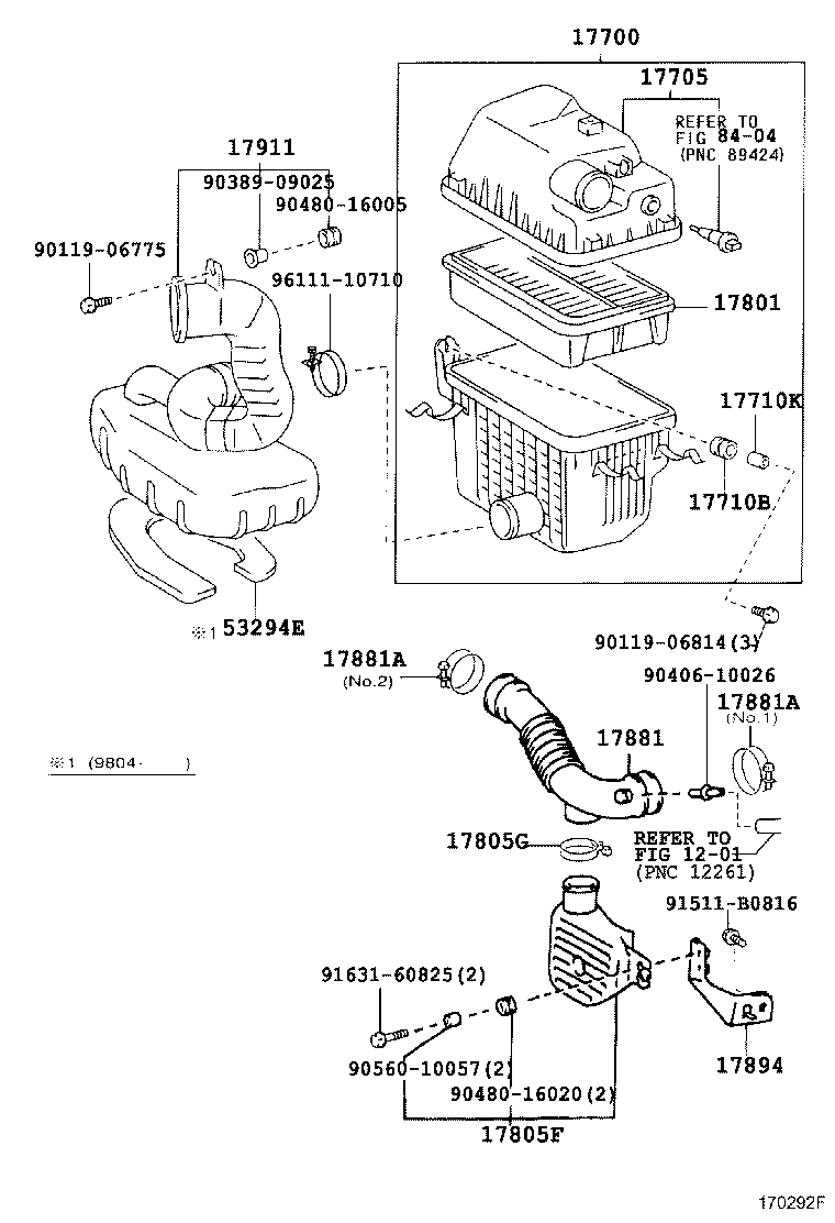 17700-64370 CLEANER ASSY, AIR product image