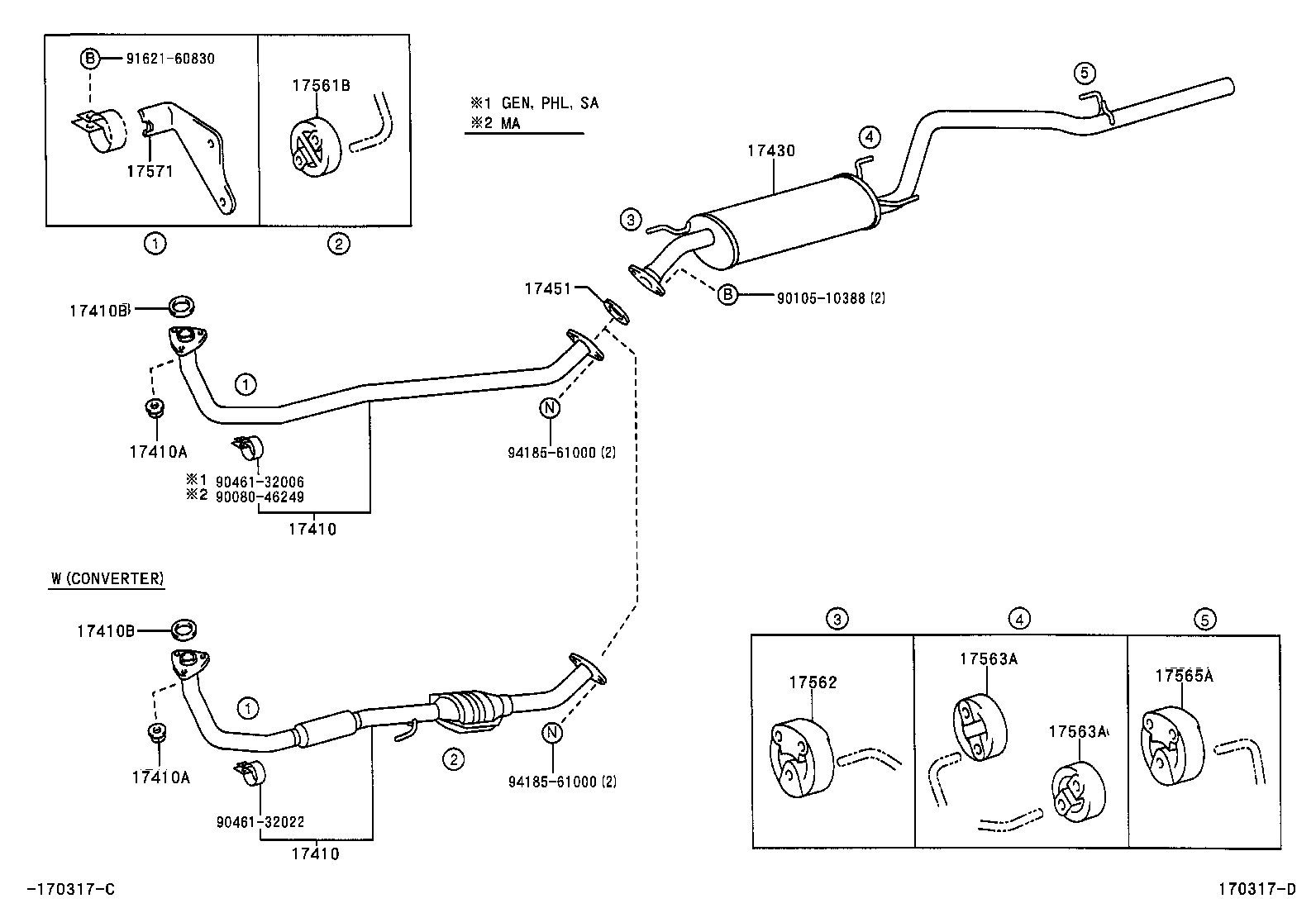 17405-05010 PIPE ASSY, EXHAUST, TAIL product image