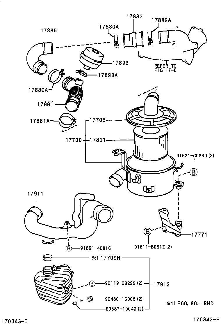 17801-06010 ELEMENT SUB-ASSY, AIR CLEANER FILTER product image