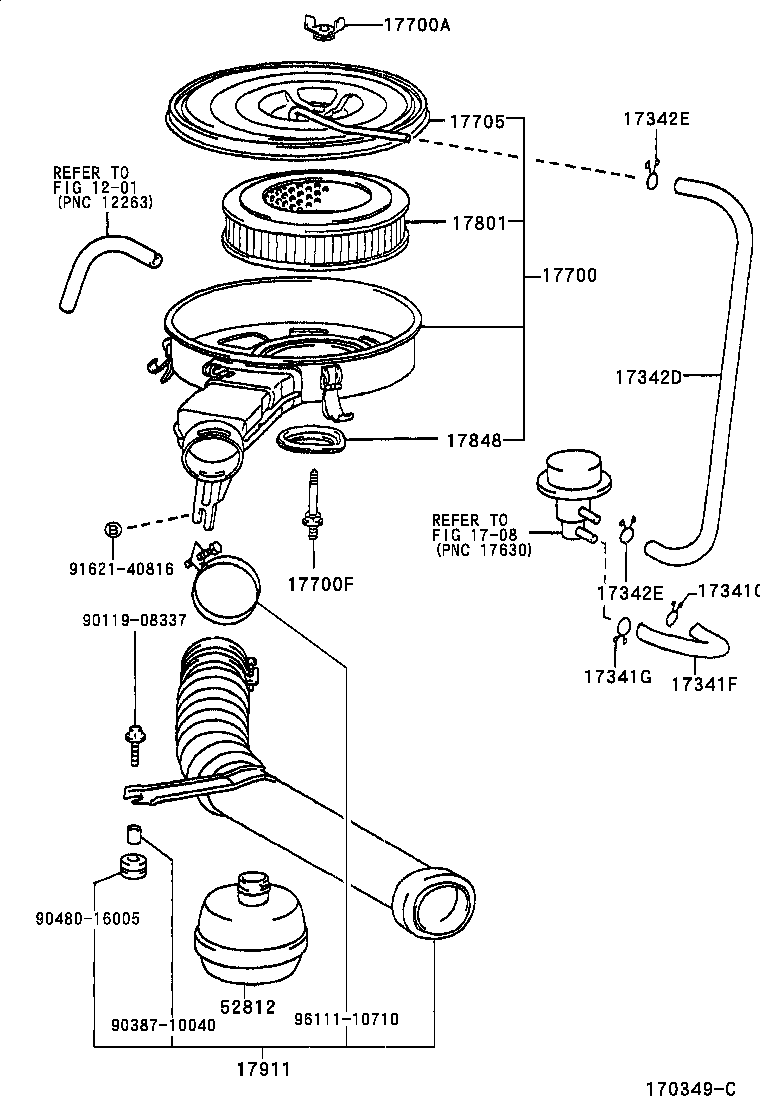 17801-06010 ELEMENT SUB-ASSY, AIR CLEANER FILTER product image