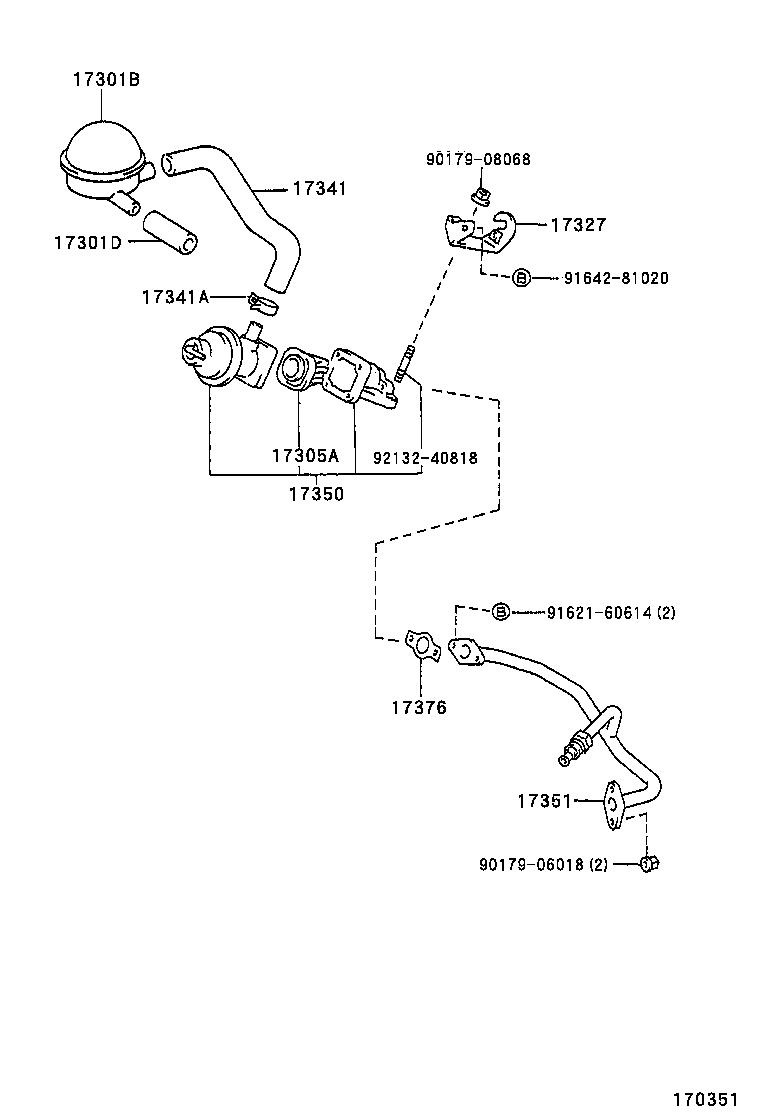 17327-13040 BRACKET, REED VALVE product image