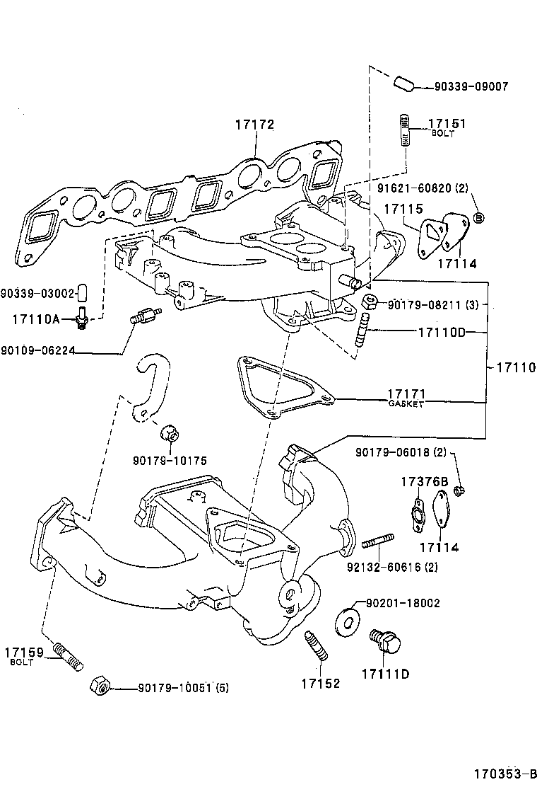 17101-74341 MANIFOLD, INTAKE product image