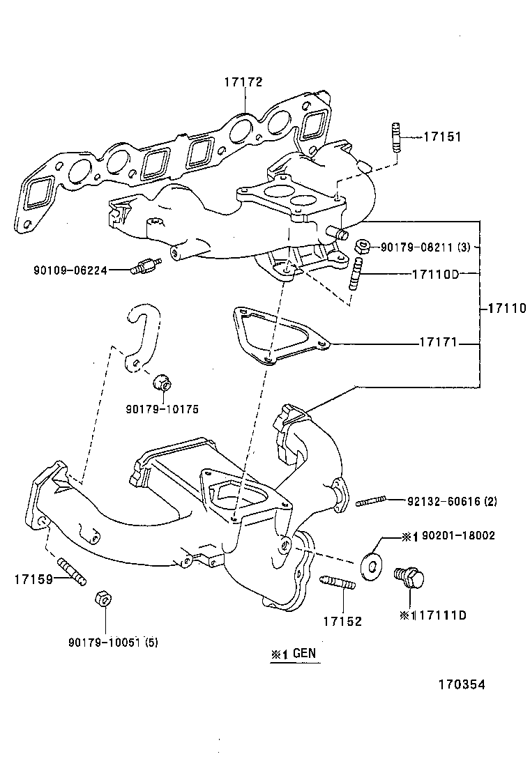 17101-74341 MANIFOLD, INTAKE product image