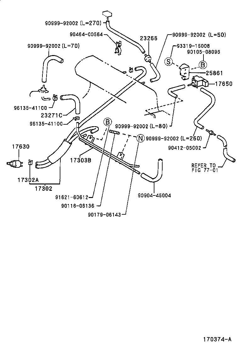17303-15100 PIPE SUB-ASSY, AIR, NO.1 product image