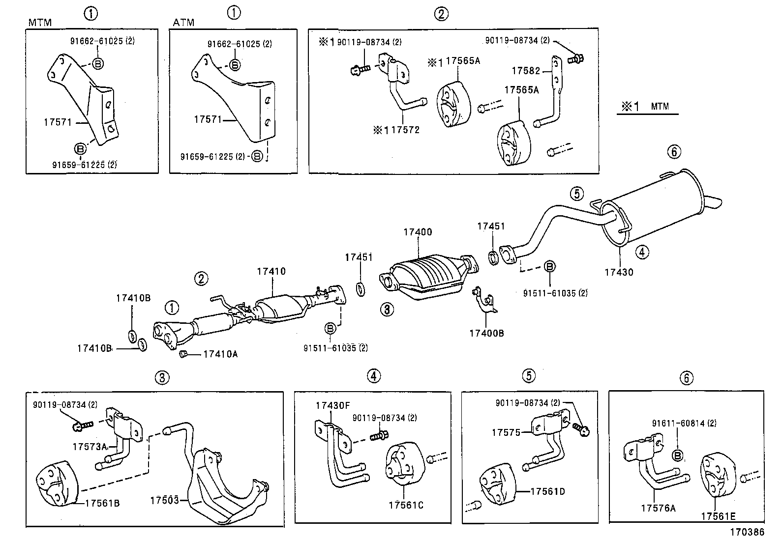17405-76071 PIPE ASSY, EXHAUST, TAIL product image