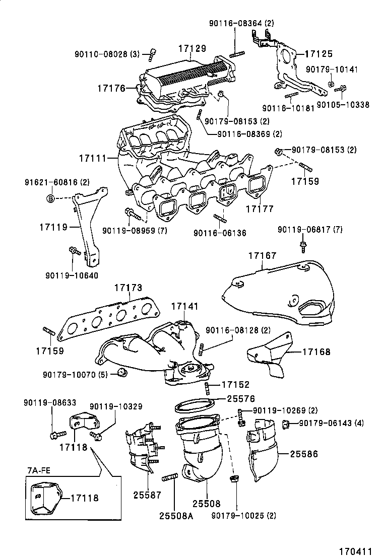 17012-15010 STAY, MANIFOLD, NO.2 product image