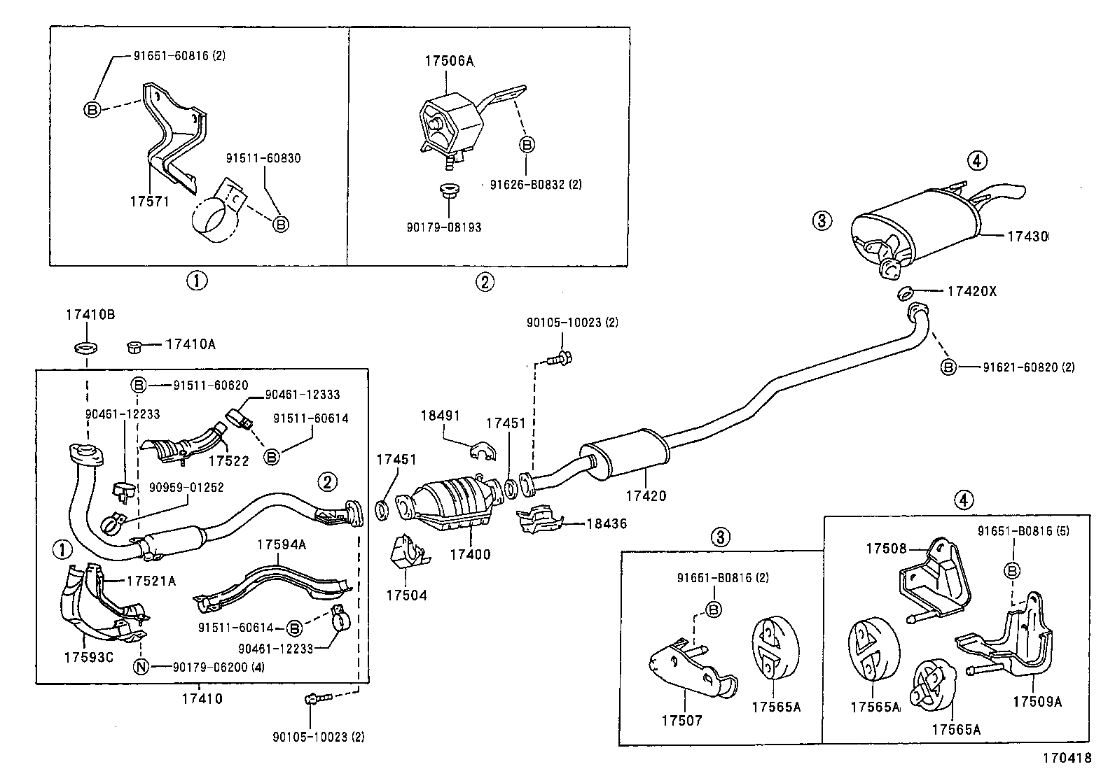 17430-11631 PIPE ASSY, EXHAUST, TAIL product image