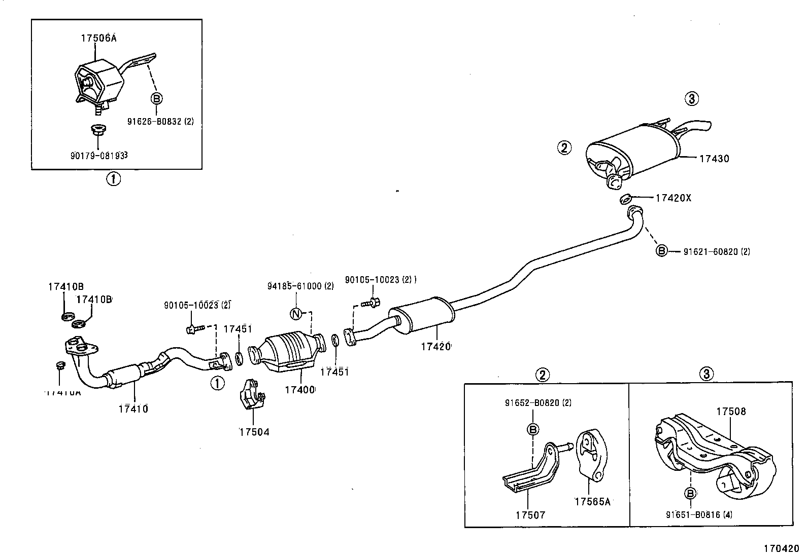 17430-11631 PIPE ASSY, EXHAUST, TAIL product image