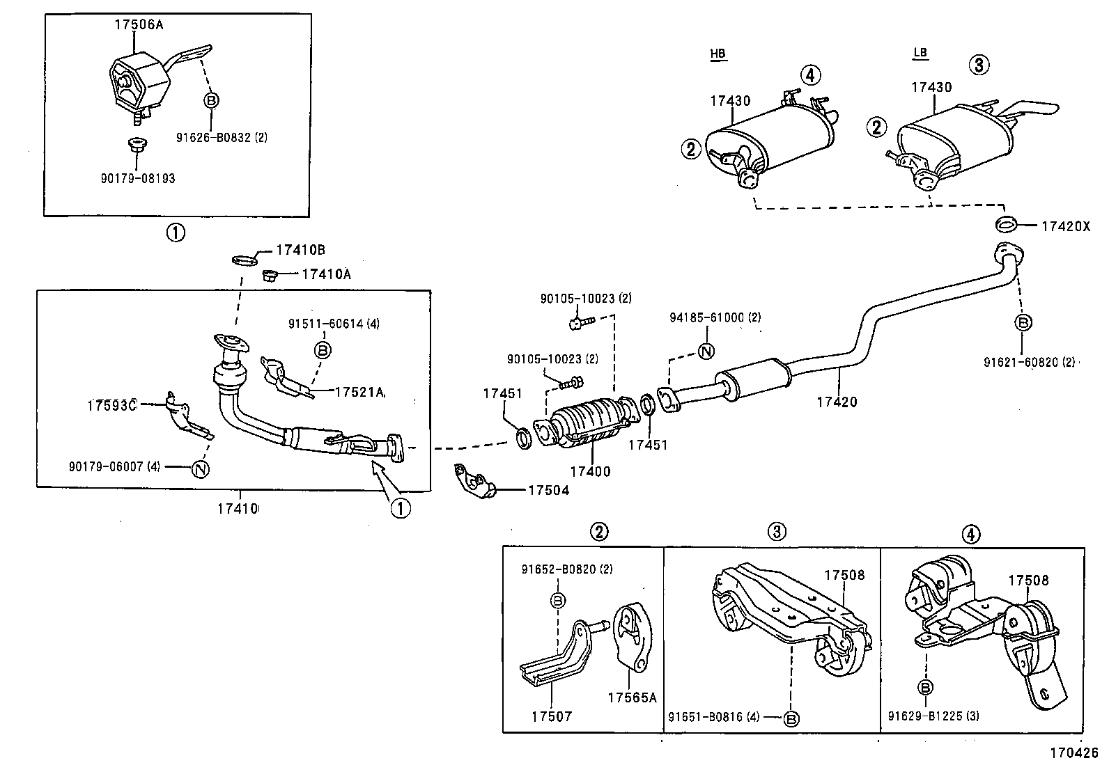 17430-64770 PIPE ASSY, EXHAUST, TAIL product image