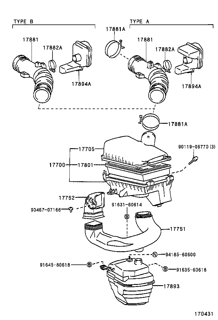 17700-02040 CLEANER ASSY, AIR product image
