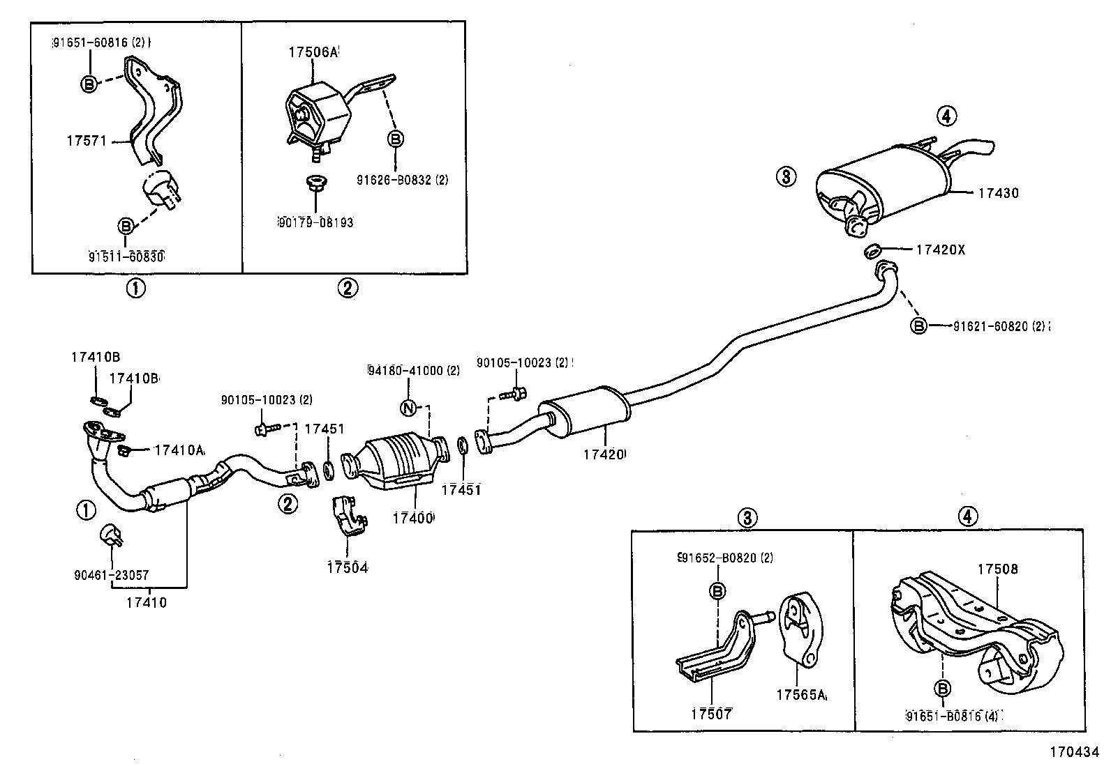 17430-11631 PIPE ASSY, EXHAUST, TAIL product image