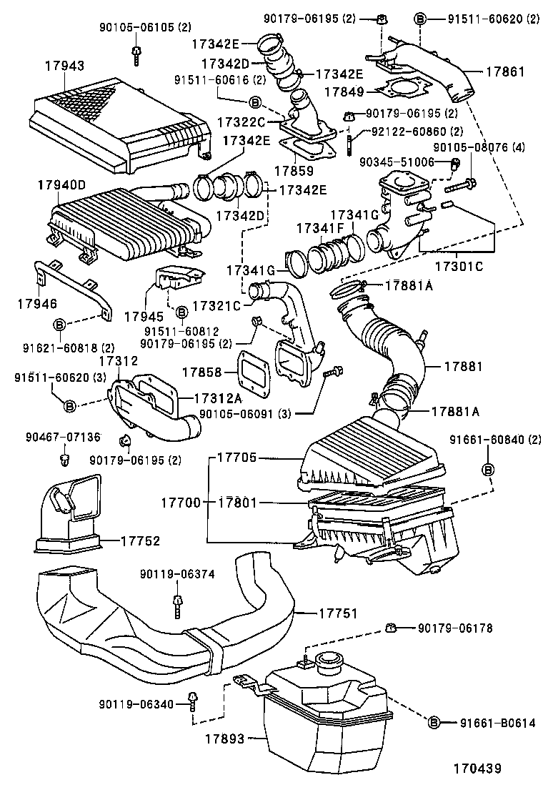17705-16430 CAP SUB-ASSY, AIR CLEANER product image