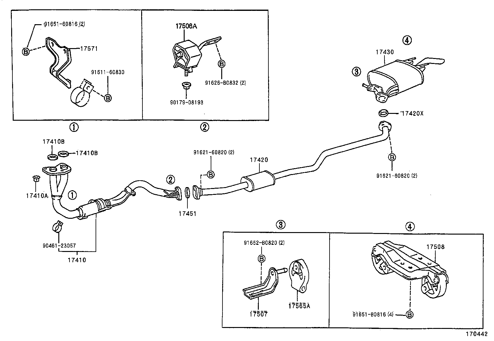 17521-64040 PROTECTOR, EXHAUST PIPE, UPPER NO.1 product image
