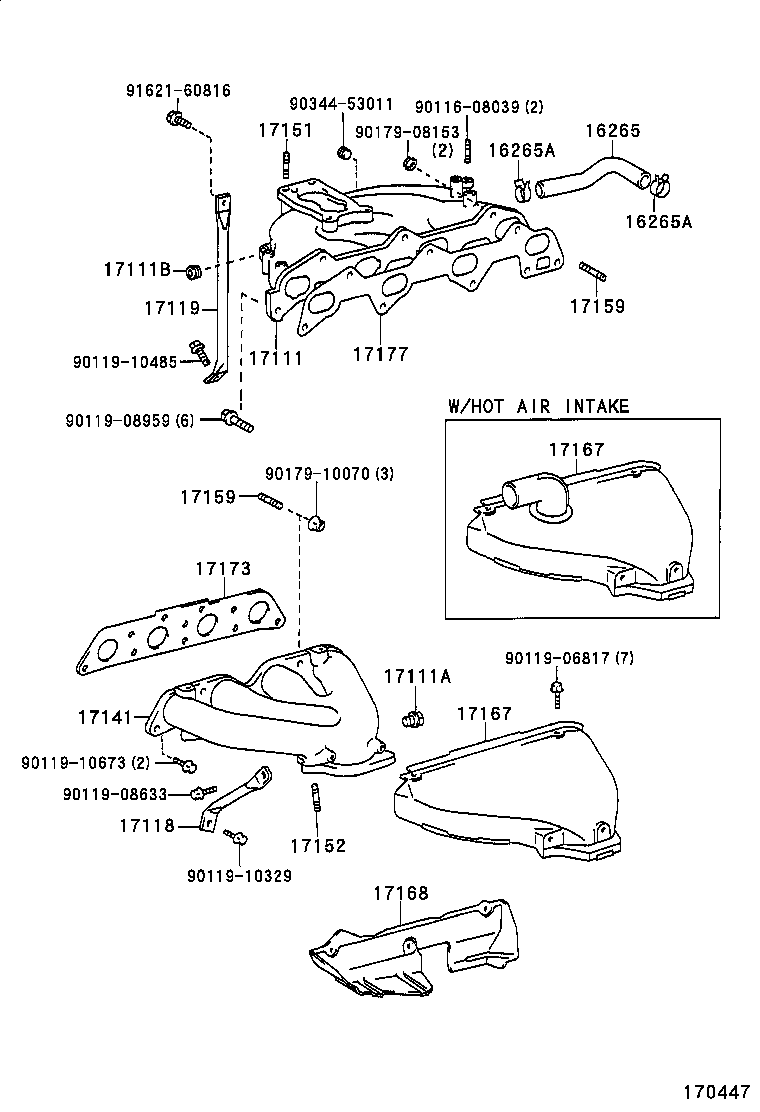 17141-15150 MANIFOLD, EXHAUST product image