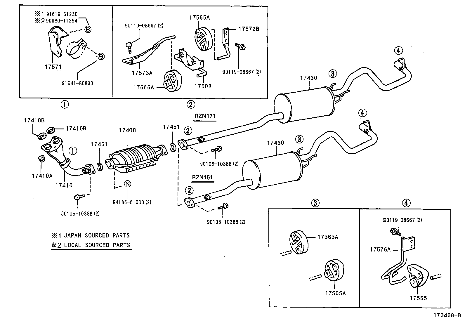 17430-07091 PIPE ASSY, EXHAUST, TAIL product image