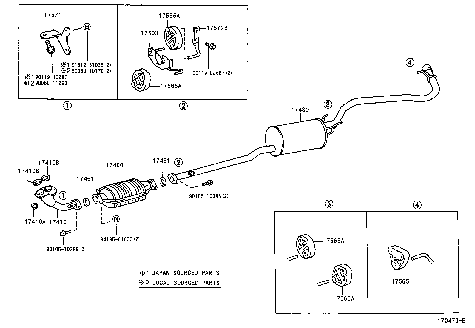 17405-0C030 PIPE ASSY, EXHAUST, TAIL product image