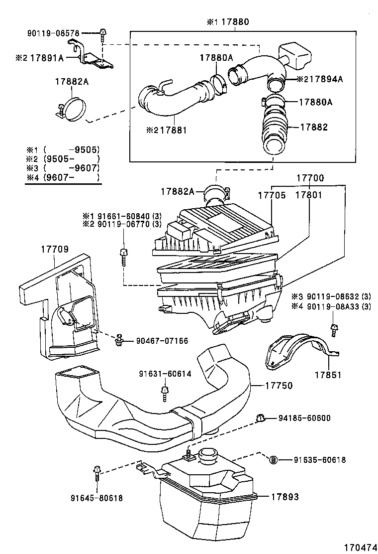 17750-11011 INLET, AIR CLEANER, NO.1 product image